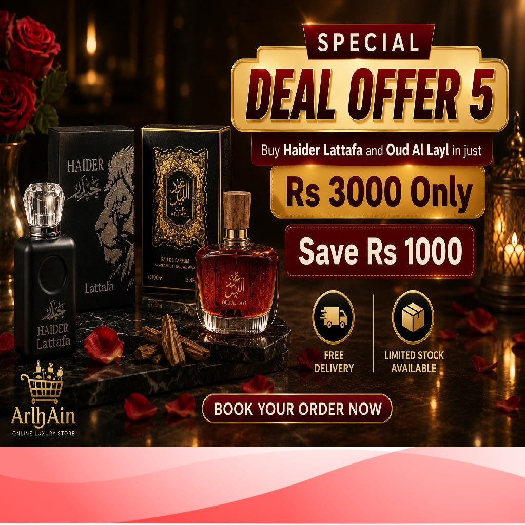 💎 Premium Arabian Oud Deal – Lattafa Haider & Oud Al Layl Perfume Combo 💎