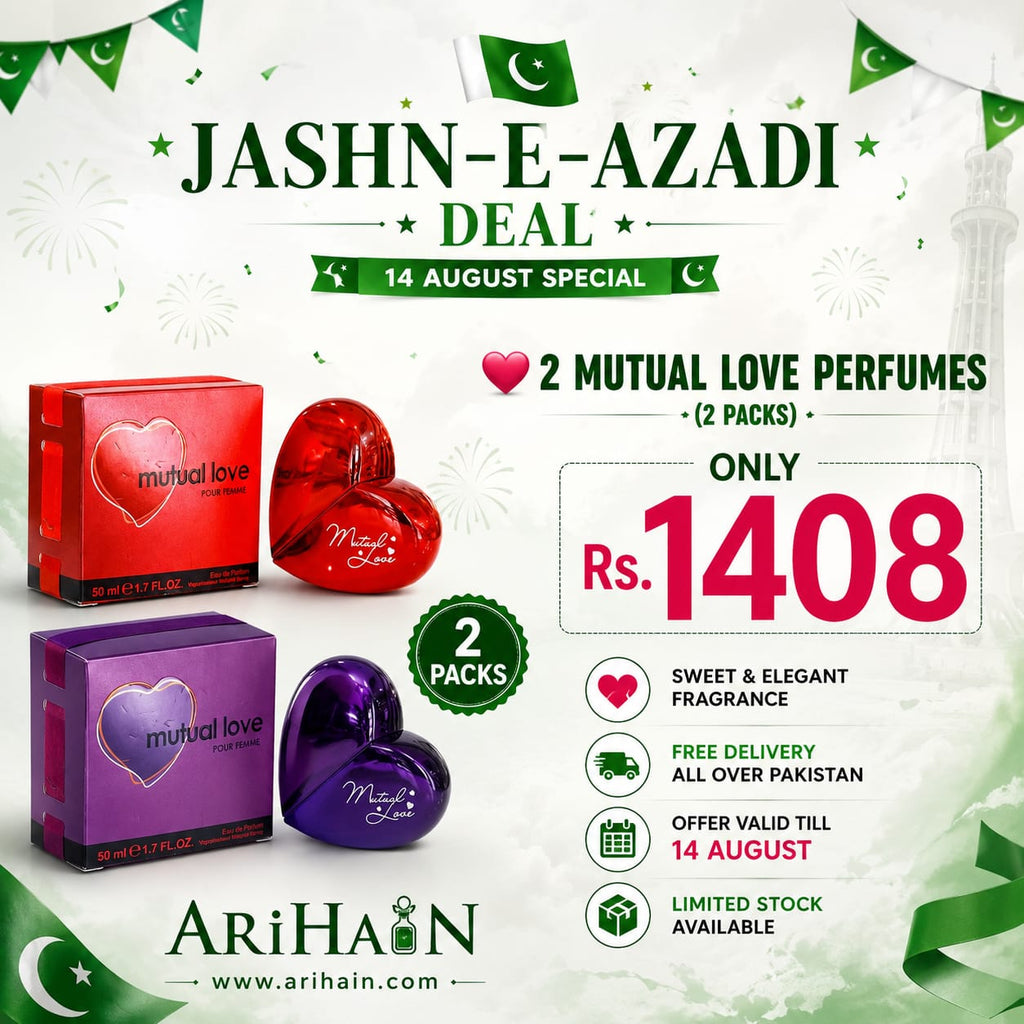 Jashn-e-Azadi Deal Offer | 2 Mutual Love Perfumes (2 Packs) Only Rs. 1408 | Free Delivery