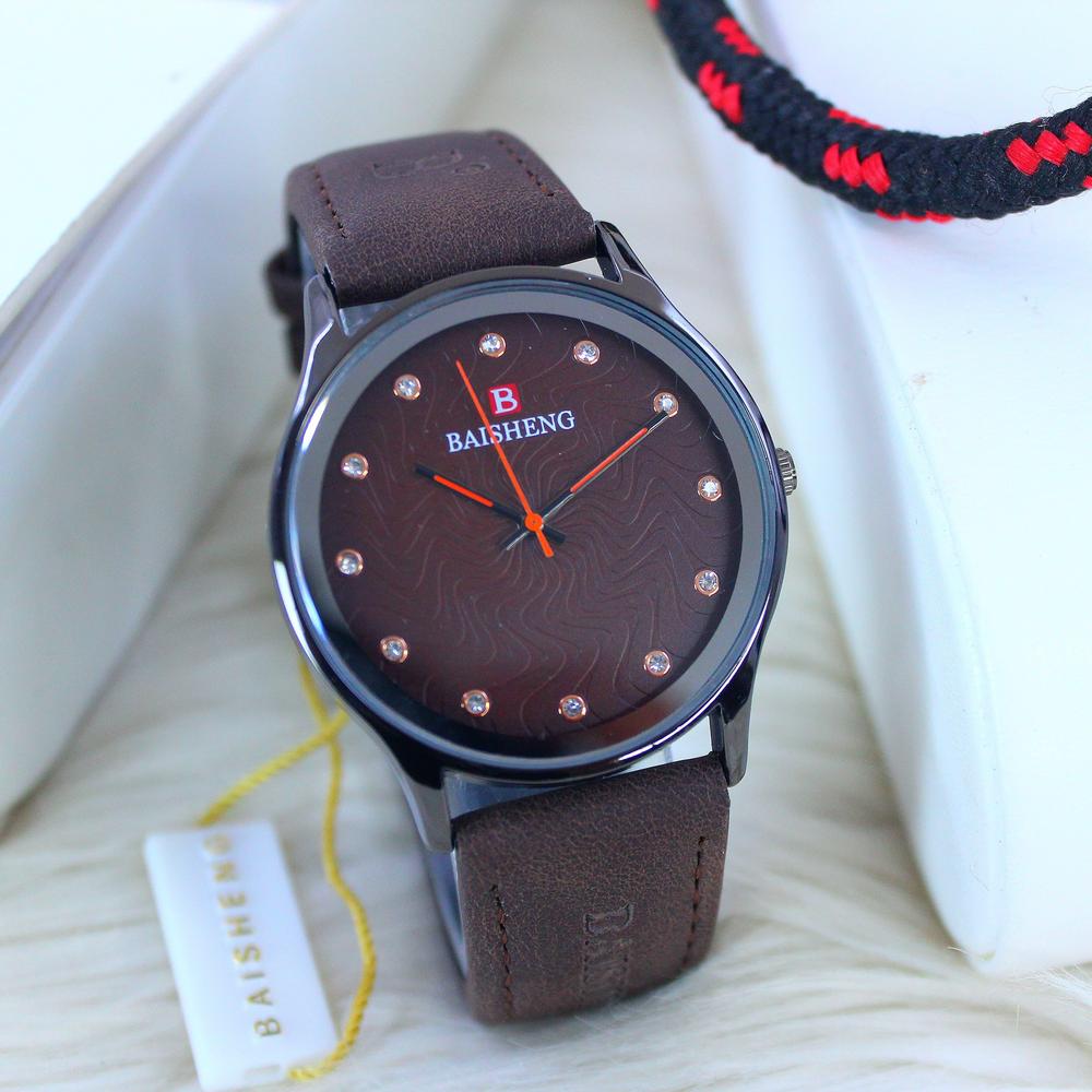 Baishing Men’s Quartz Watch – Luxury Stainless Steel Waterproof Wristwatch for Men