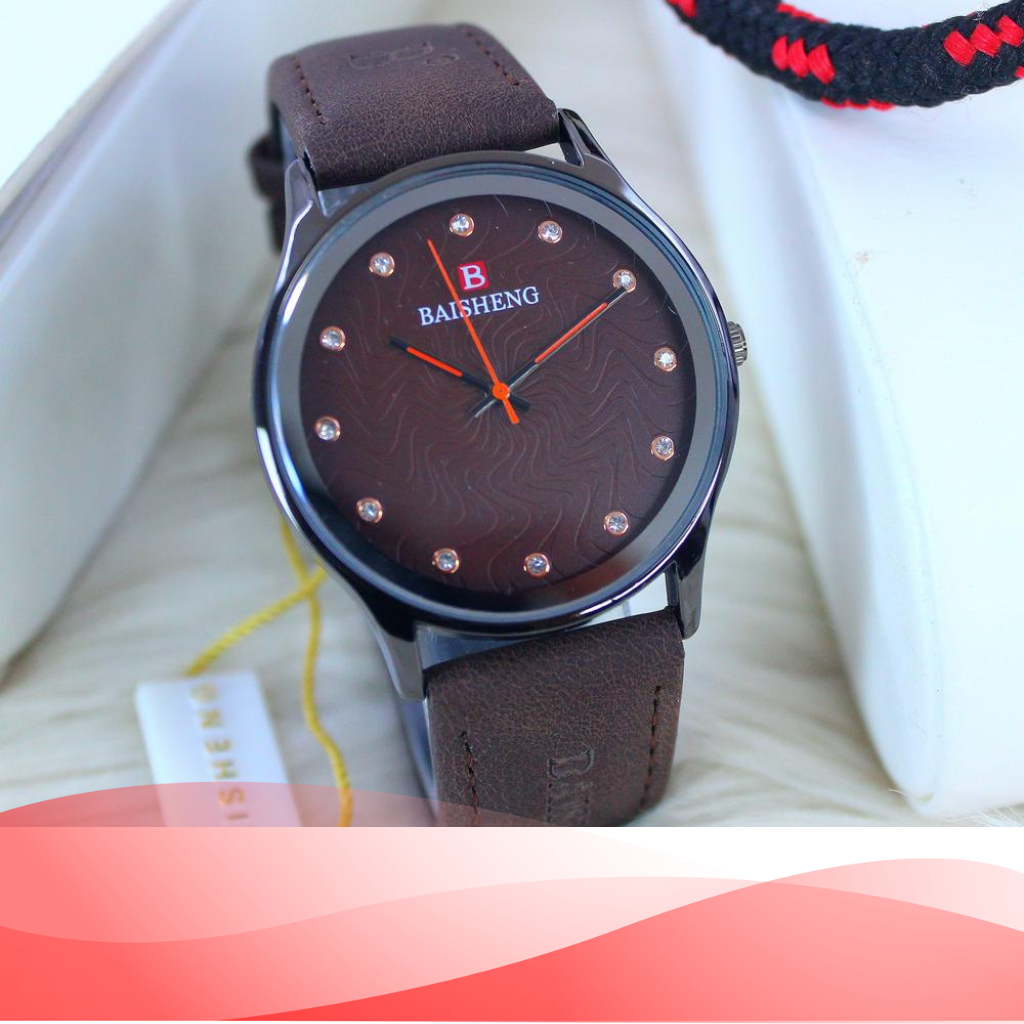 Baishing Men’s Quartz Watch – Luxury Stainless Steel Waterproof Wristwatch for Men