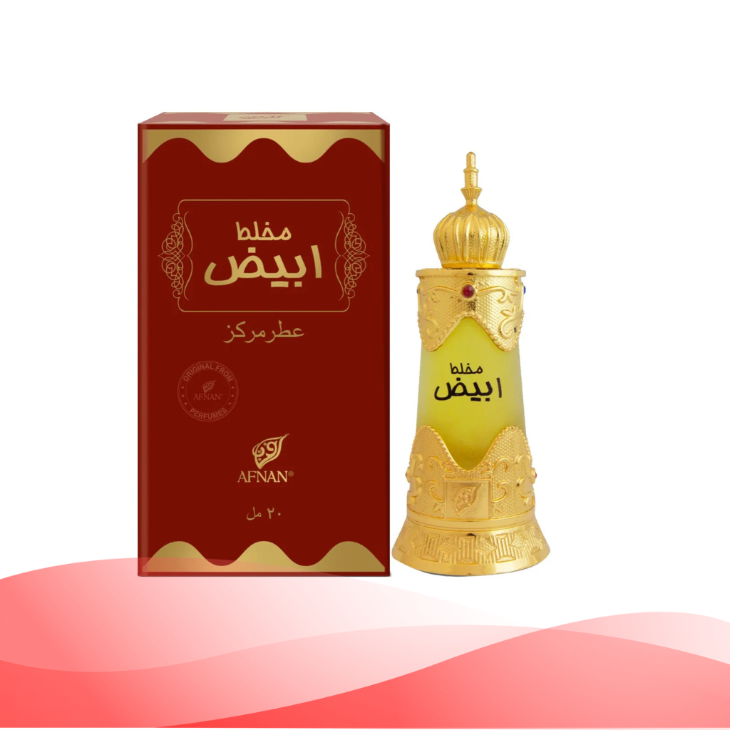 Afnan Mukhallat Abiyad Perfume Oil – 20ml Long-Lasting Arabian Scent