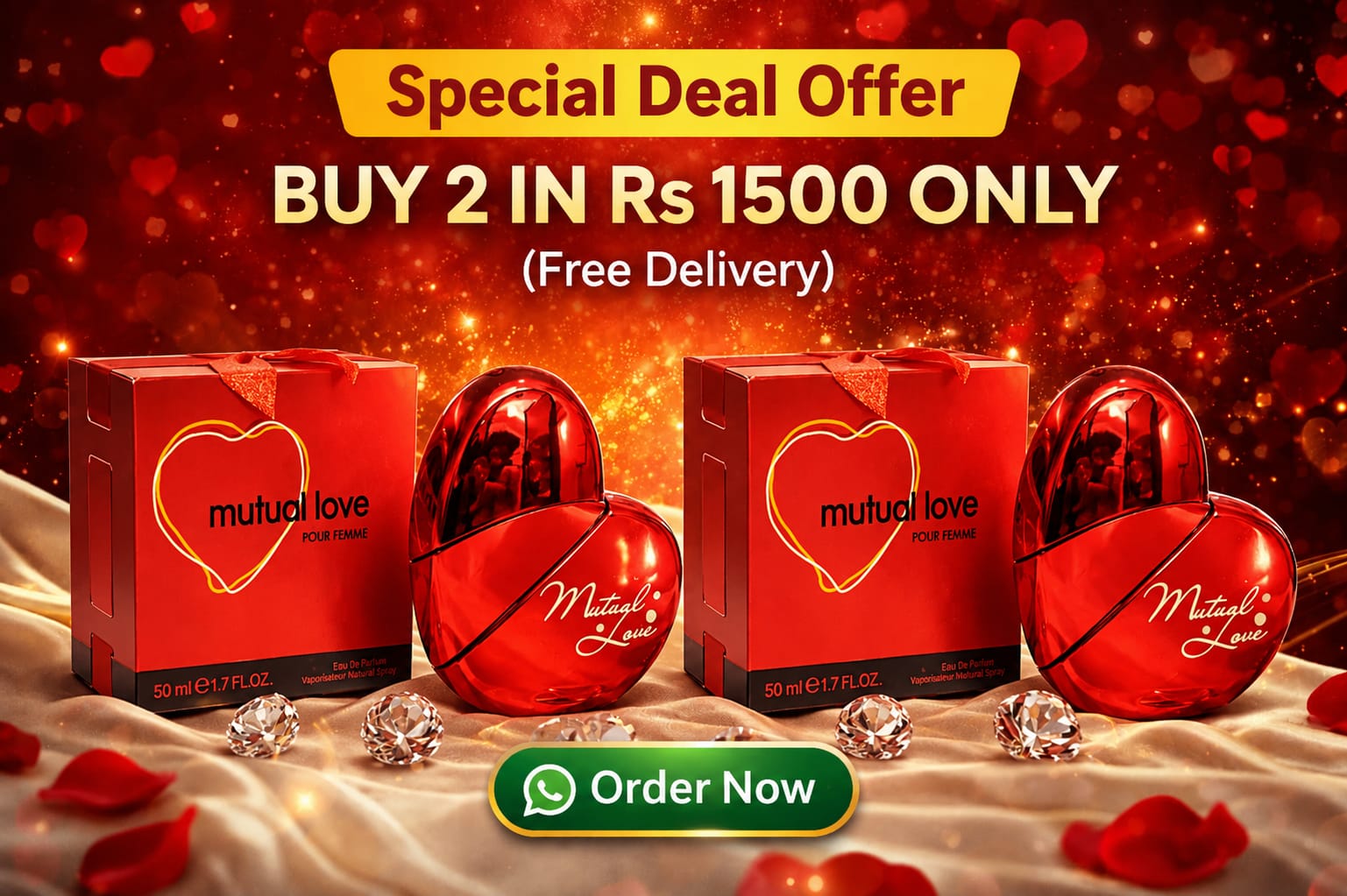 Mutual Love Pour Femme – Long-Lasting Perfume for Women | 2 for Rs 1500 Deal ✨