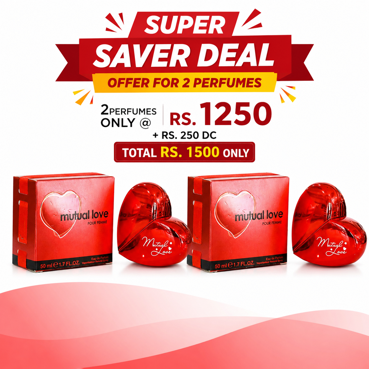 Mutual Love Pour Femme – Long-Lasting Perfume for Women | 2 for Rs 1250 Deal ✨